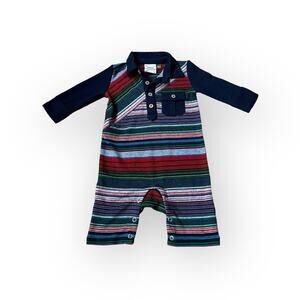 Fore! Axel And Hudson Sweater Knit Striped Romper